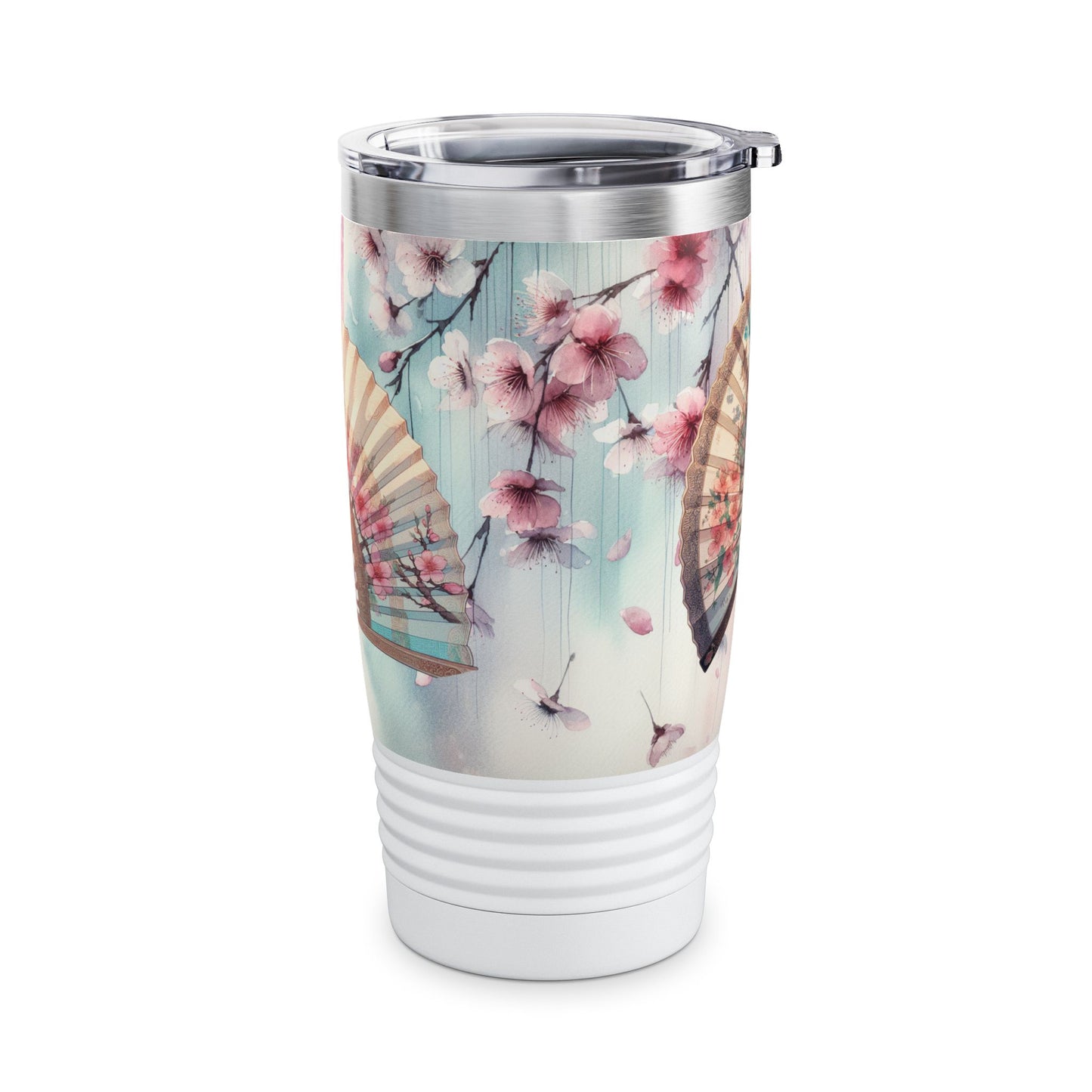 A2) Ringneck Tumbler, 20oz 'Sakura Fans'