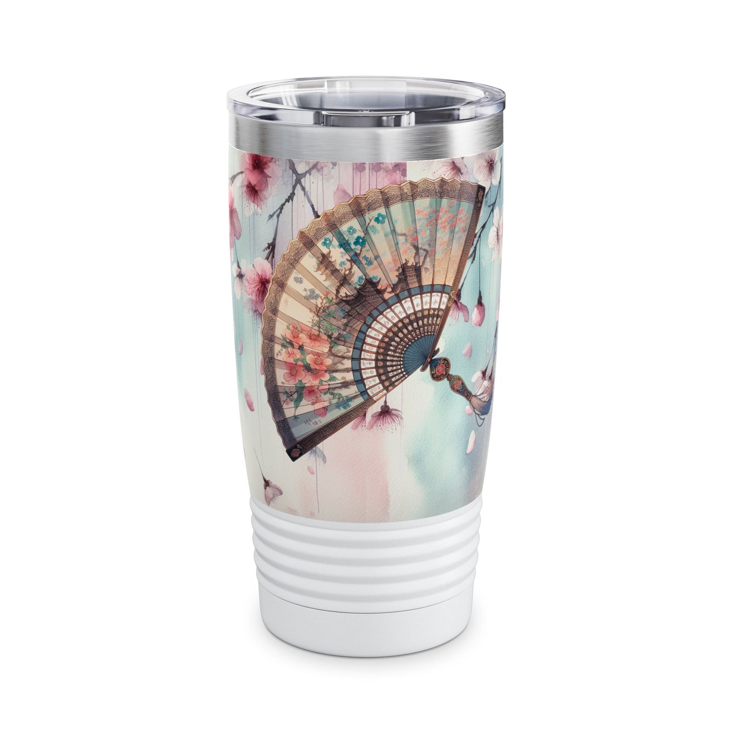 A2) Ringneck Tumbler, 20oz 'Sakura Fans'