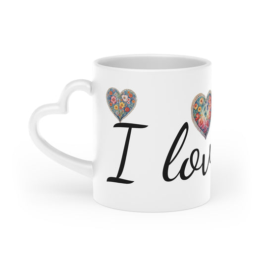 A3) Heart-Shaped Mug 'I Love You.'