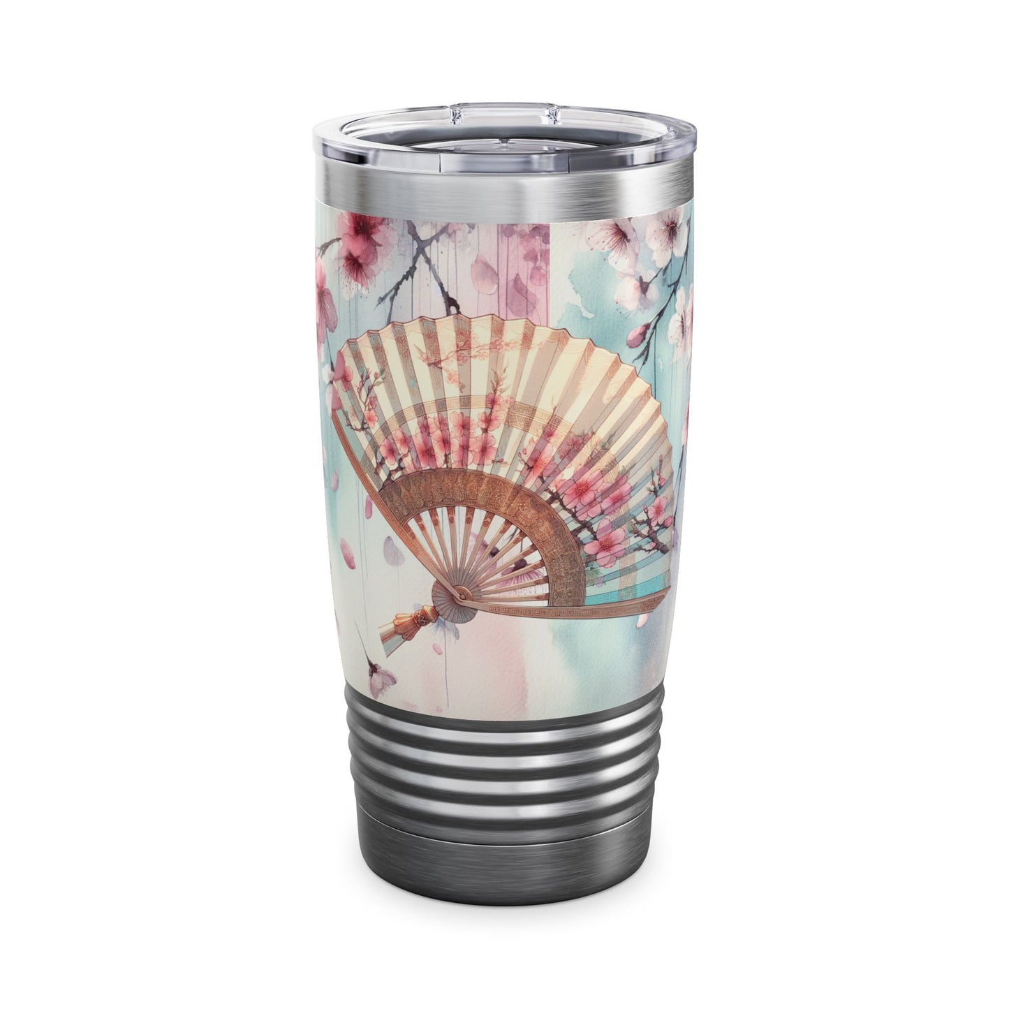 A2) Ringneck Tumbler, 20oz 'Sakura Fans'