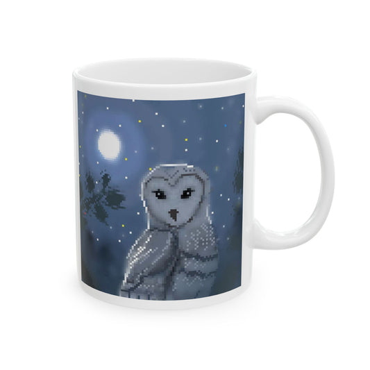 A3) Hand drawn Ceramic Mug, (11oz, 15oz) 'Moonlit Night'