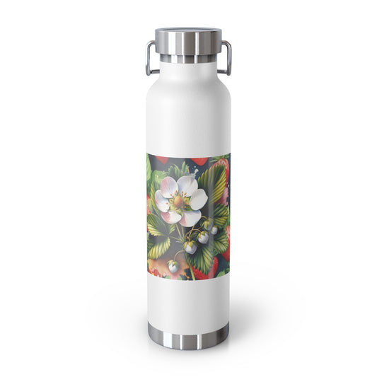 A2) Copper Vacuum Insulated Bottle, 22oz 'Strawberry'