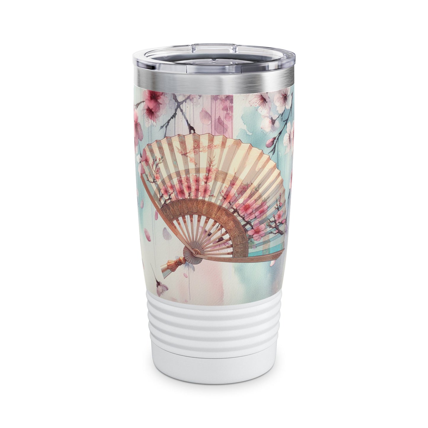 A2) Ringneck Tumbler, 20oz 'Sakura Fans'