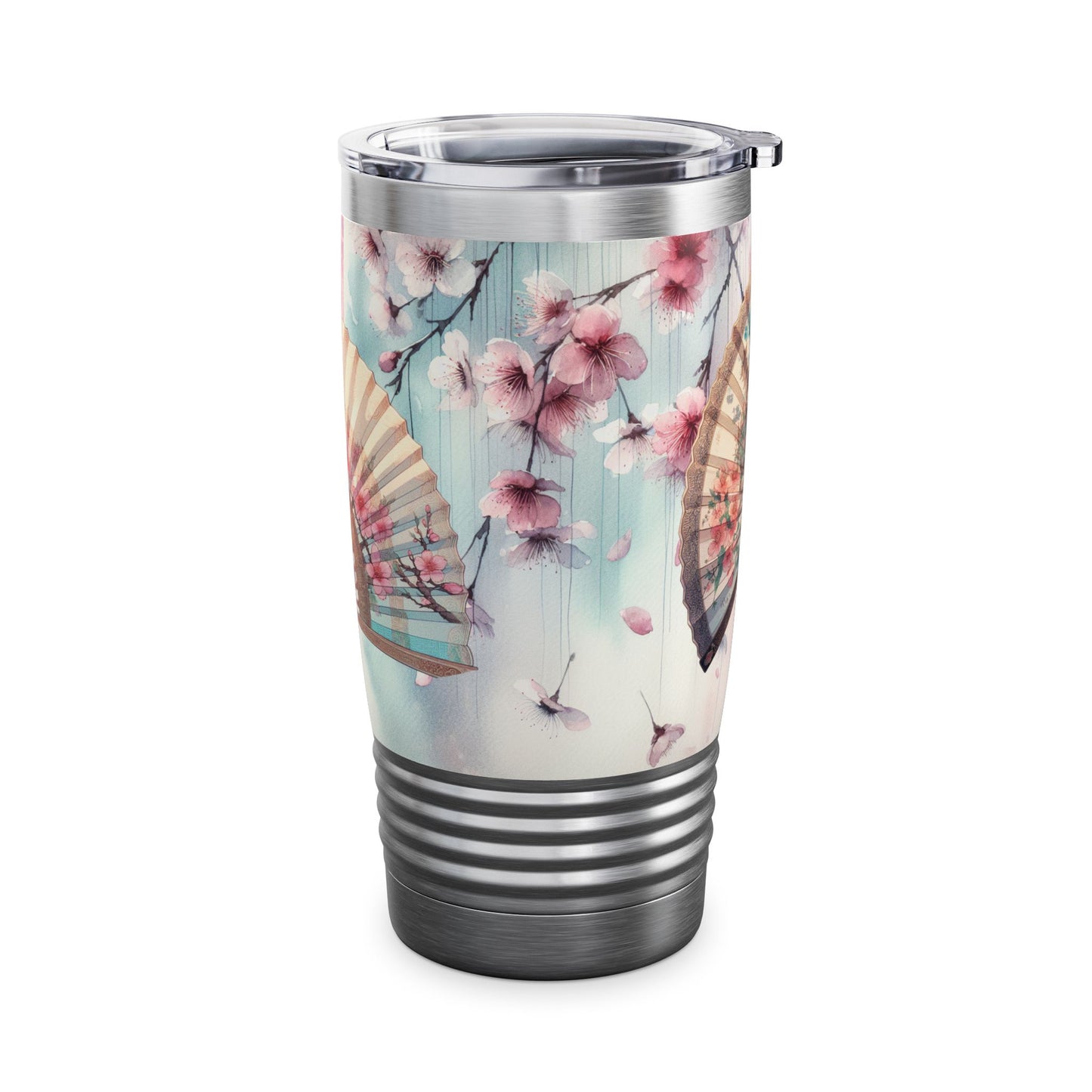 A2) Ringneck Tumbler, 20oz 'Sakura Fans'