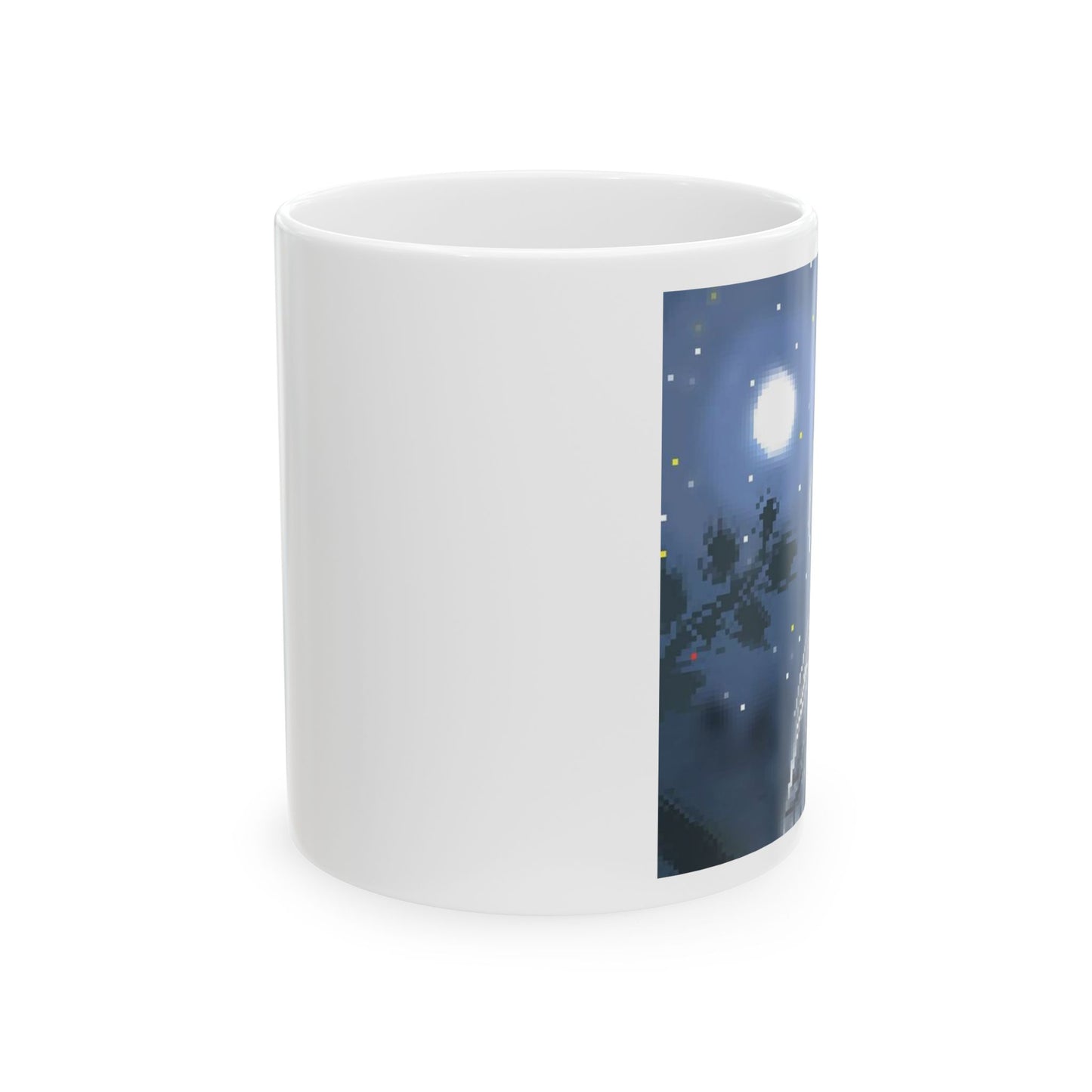 A3) Hand drawn Ceramic Mug, (11oz, 15oz) 'Moonlit Night'