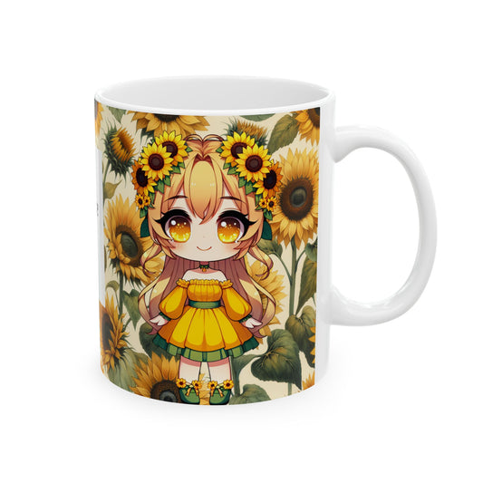 A3) Ceramic Mug, (11oz, 15oz) 'Sunflower'