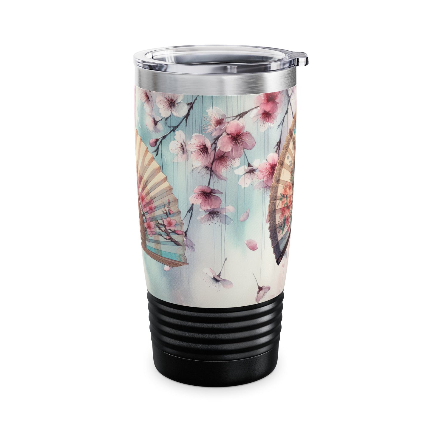 A2) Ringneck Tumbler, 20oz 'Sakura Fans'